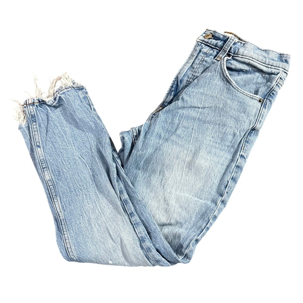 ABERCROMBIE & FITCH Jeans Women 25 0S Skinny High Rise Light Wash Raw Hem